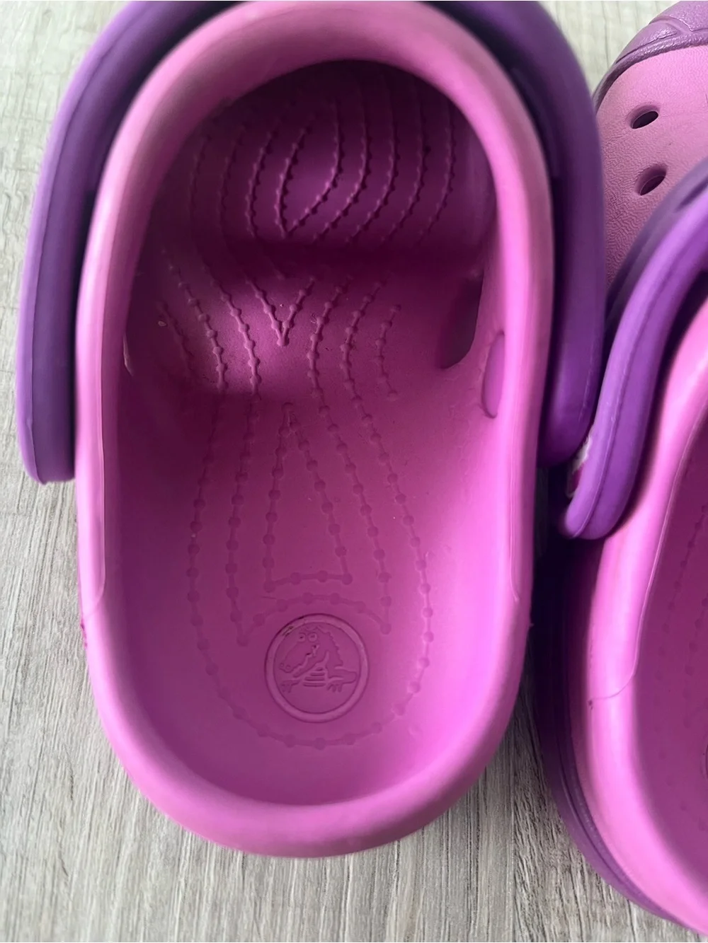 Crocs Bump It Clog Baby Toddler Kids Girls Size C7 Purple Pink Clog Summer